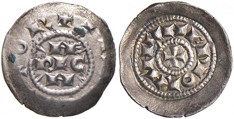 Milano – a nome di Enrico (1039-1220) - Denaro scodellato - MIR 52 C 0,66 grammi...