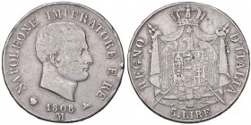Napoleone I Re d'Italia – Milano (1805-1814) - 5 Lire 1808 - Gig. 97 C Colpetti.
qBB

For information on shipments and exports outside the Italian ...