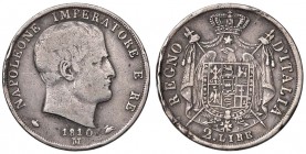 Napoleone I Re d'Italia – Milano (1805-1814) - 2 Lire 1810 - Gig. 130 R Colpetti.
qBB-BB

For information on shipments and exports outside the Ital...