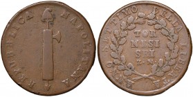 Napoli – Repubblica Napoletana (1799-1799) - 6 Tornesi - Gig. 4 R Z.N. In basso.
qBB

For information on shipments and exports outside the Italian ...