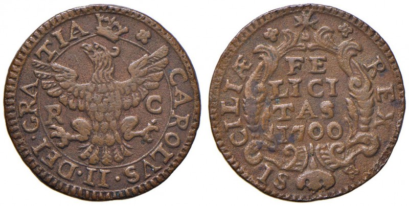 Palermo – Carlo II (1674-1700) - Grano 1700 - MIR497/2 C
BB-SPL

For informat...