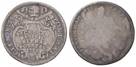 Roma – Clemente XIII (1758-1769) - Quinto di Scudo 1758 - Munt. 15 R
MB-BB

For information on shipments and exports outside the Italian territory,...