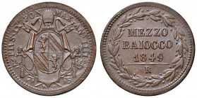 Roma – Pio IX (1846-1870) - 1/2 Baiocco 1849 An. IV - Gig. 242 C Ribattuto.
m.SPL

For information on shipments and exports outside the Italian ter...