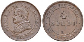 Roma – Pio IX (1846-1870) - 4 Soldi 1867 An. XXI - Gig. 317 C
SPL+

For information on shipments and exports outside the Italian territory, please ...