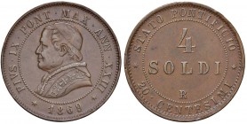 Roma – Pio IX (1846-1870) - 4 Soldi 1869 An. XXIII - Gig. 321 C Colpetti.
BB-SPL

For information on shipments and exports outside the Italian terr...