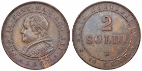 Roma – Pio IX (1846-1870) - 2 Soldi 1867 An. XXI - Gig. 324 C
BB-SPL

For information on shipments and exports outside the Italian territory, pleas...