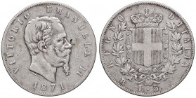 Roma – Vittorio Emanuele II (1861-1878) - 5 lire 1871 - Gig. 43 R
QBB-BB

For information on shipments and exports outside the Italian territory, p...