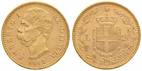 Umberto I (1878-1900) - 20 Lire 1882 - Gig. Manca RR Oro rosso.
SPL

For information on shipments and exports outside the Italian territory, please...