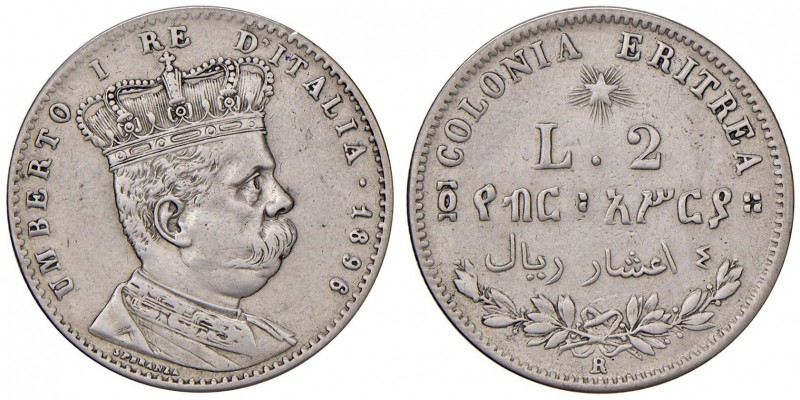 Umberto I – Colonia Eritrea (1890-1896) - 2 Lire 1896 - Gig. 4 R
BB+

For inf...