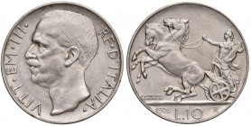Vittorio Emanuele III (1900-1943) - 10 Lire 1926 - Gig. 55 R Colpetto.
BB+

For information on shipments and exports outside the Italian territory,...
