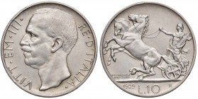 Vittorio Emanuele III (1900-1943) - 10 Lire 1929 una rosetta - Gig. 58 R Colpetti.
BB-SPL

For information on shipments and exports outside the Ita...