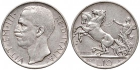 Vittorio Emanuele III (1900-1943) - 10 Lire 1929 due rosette - Gig. 58A NC Colpetti.
BB

For information on shipments and exports outside the Itali...