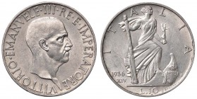 Vittorio Emanuele III (1900-1943) - 10 Lire 1936 - Gig. 64 C Colpetto.
SPL

For information on shipments and exports outside the Italian territory,...
