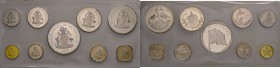 Bahamas - Set 1974 - KM PS10 C In Franklin Mint box. Circa 88 grammi di argento fino. Scatola in discrete condizioni.&nbsp;Scritte a penna sulla confe...