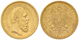 Germania – Karl I (1864-1891) - 20 Mark 1872 F - FR. 3870 C
qSPL

For information on shipments and exports outside the Italian territory, please re...