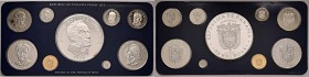 Panama - Set 1975 - KM PS13 C In Franklin Mint box. Circa 177 grammi di argento fino. Scatola in discrete condizioni.&nbsp;Scritte a penna sulla confe...