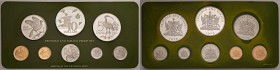 Trinidad e Tobago - Set 1975 - KM PS10 C In Franklin Mint box. Circa 59 grammi di argento fino. Scatola in discrete condizioni.&nbsp;Scritte a penna s...