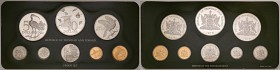 Trinidad e Tobago - Set 1976 - KM PS11 C In Franklin Mint box. Circa 59 grammi di argento fino. Scatola in discrete condizioni.&nbsp;Scritte a penna s...