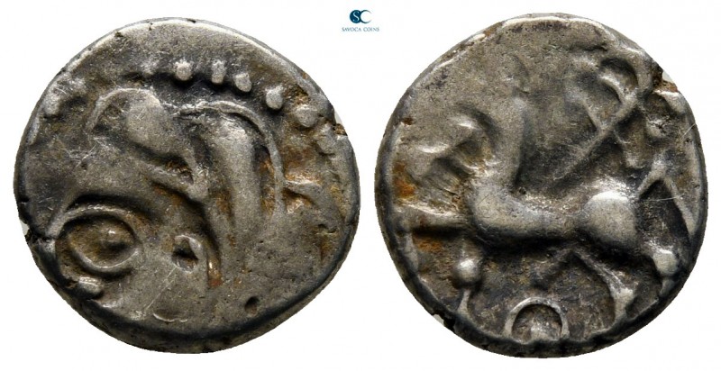 Central Gaul. Lemovices circa 100-60 BC. 
Quinarius AR

12 mm., 1,91 g.


...