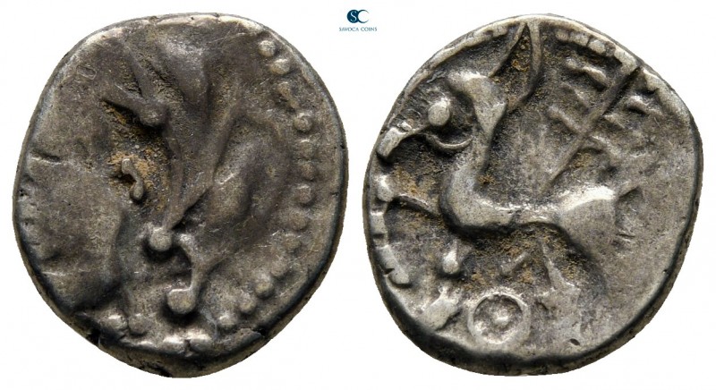 Central Gaul. Lemovices circa 100-60 BC. 
Quinarius AR

14 mm., 1,94 g.


...