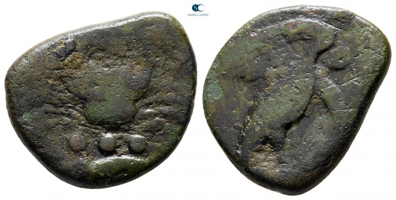 Sicily. Akragas circa 420-406 BC. 
Tetras or Trionkion Æ

20 mm., 5,10 g.

...