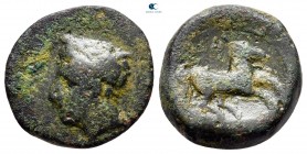 Sicily. Carthaginian Domain circa 375-350 BC. Bronze Æ