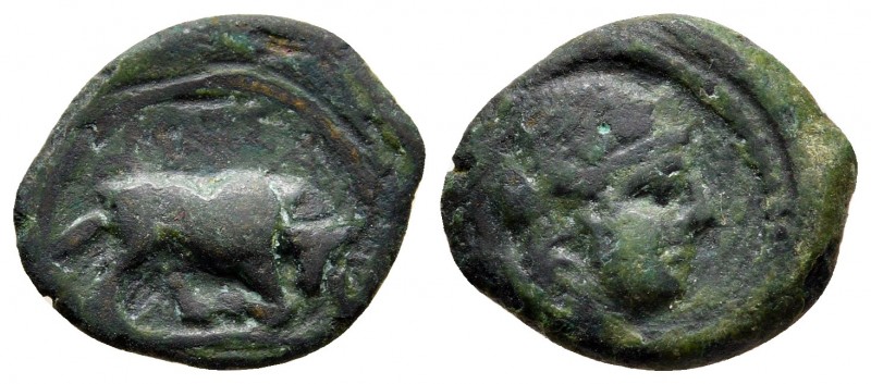 Sicily. Gela circa 420-405 BC. 
Onkia Æ

15 mm., 1,88 g.



nearly very f...
