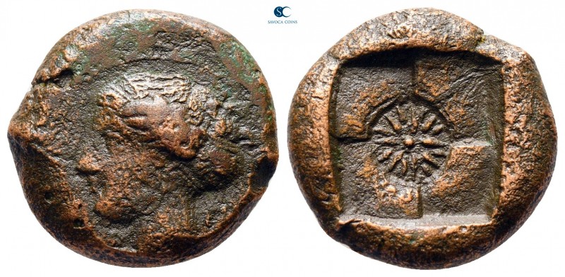 Sicily. Syracuse. Second Democracy 410-405 BC. 
Hemilitron Æ

17 mm., 4,78 g....