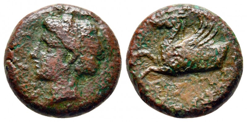 Sicily. Syracuse circa 344-334 BC. 
Hemilitron Æ

15 mm., 4,35 g.



near...