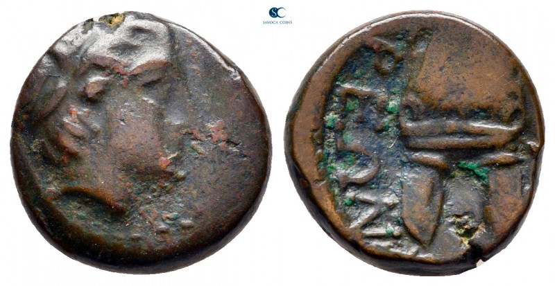 Macedon. Orthagoreia circa 350 BC. 
Bronze Æ

14 mm., 2,66 g.



very fin...