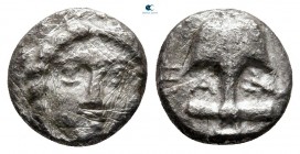 Thrace. Apollonia Pontica 375-335 BC. Diobol AR