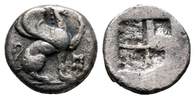 Islands off Thrace. Samothrace circa 500-465 BC. 
Diobol AR

10 mm., 1,16 g....