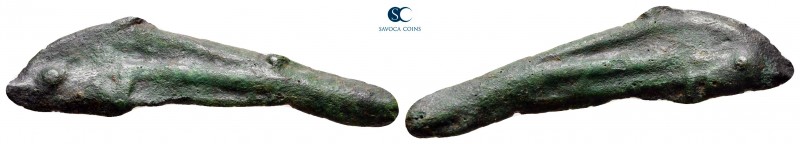 Scythia. Olbia circa 525-350 BC. 
Cast dolphin Æ

34 mm., 1,94 g.



very...