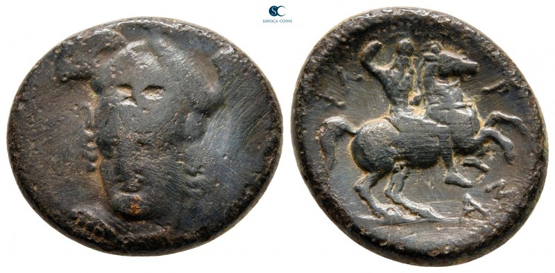 Thessaly. Pharsalos circa 424-405 BC. 
Bronze Æ

22 mm., 8,94 g.



nearl...