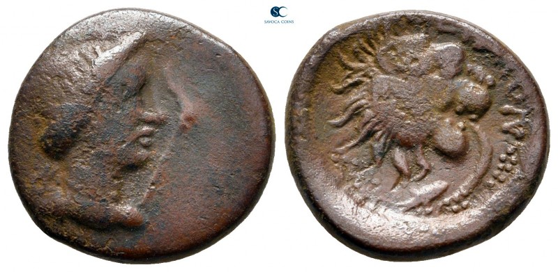 Thessaly. Pherae circa 404-369 BC. 
Chalkous Æ

17 mm., 3,37 g.



nearly...