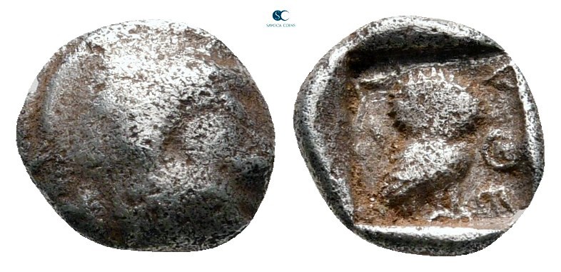Attica. Athens circa 500-485 BC. 
Obol AR

7 mm., 0,55 g.



nearly very ...