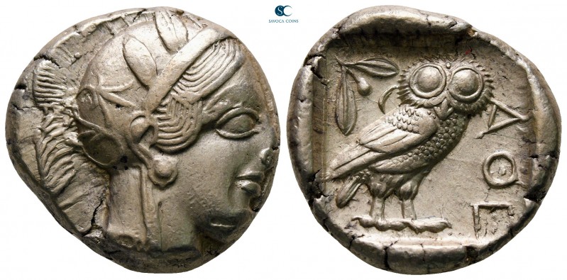 Attica. Athens circa 454-404 BC. 
Tetradrachm AR

25 mm., 17,25 g.



ver...