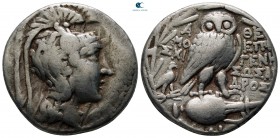 Attica. Athens circa 165-42 BC. Epigene–, Sosandros, and Moschi–, magistrates. Tetradrachm AR. New Style Coinage AR