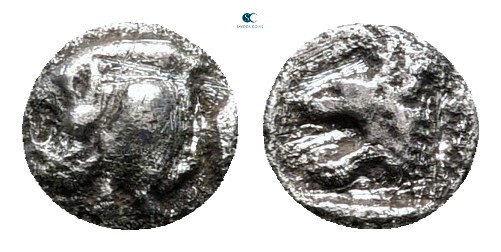 Mysia. Kyzikos circa 525-475 BC. 
Tetartemorion AR

4 mm., 0,14 g.



ver...