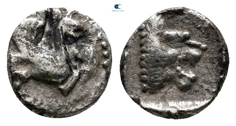 Troas. Assos circa 500-450 BC. 
Obol AR

7 mm., 0,39 g.



very fine