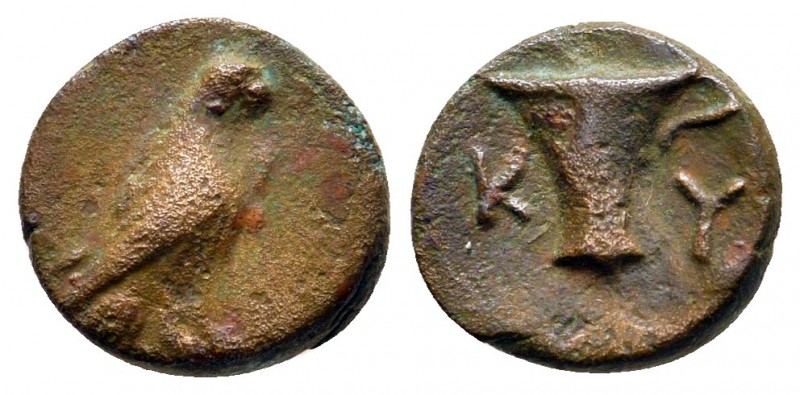 Aiolis. Kyme circa 320-250 BC. 
Bronze Æ

10 mm., 1,02 g.



very fine