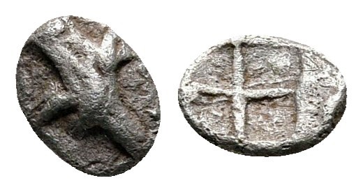 Ionia. Phokaia circa 521-478 BC. 
Tetartemorion AR

5 mm., 0,14 g.



nea...