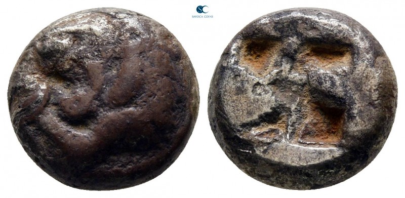 Caria. Mylasa 520-490 BC. 
Tetrobol AR

11 mm., 2,82 g.



very fine