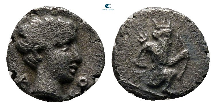 Cilicia. Uncertain mint circa 400-300 BC. 
Hemiobol AR

7 mm., 0,36 g.


...