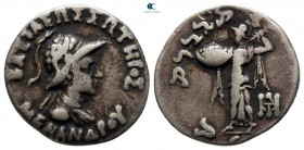 Bactria. Greco-Bactrian Kingdom. Menander 160-145 BC. Drachm AR
