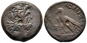 Ptolemaic Kingdom of Egypt. Uncertain mint in Cyprus. Ptolemy VI Philometor 180-145 BC. Bronze Æ