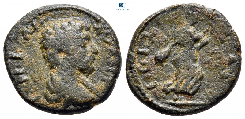 Mysia. Parion. Marcus Aurelius AD 161-180. 
Bronze Æ

18 mm., 3,79 g.



...