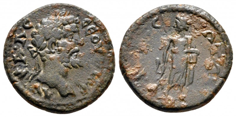 Lydia. Akrasos. Septimius Severus AD 193-211. 
Bronze Æ

18 mm., 3,46 g.

...