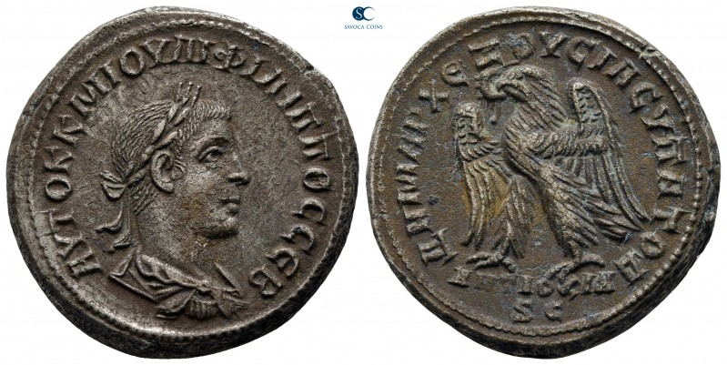 Seleucis and Pieria. Antioch. Philip II AD 247-249. 
Billon-Tetradrachm

28 m...