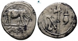 The Caesarians. Julius Caesar 46 BC. Military mint traveling with Caesar. Denarius AR
